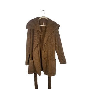 Free People Taffi Sweater Brown Oversized Cardigan